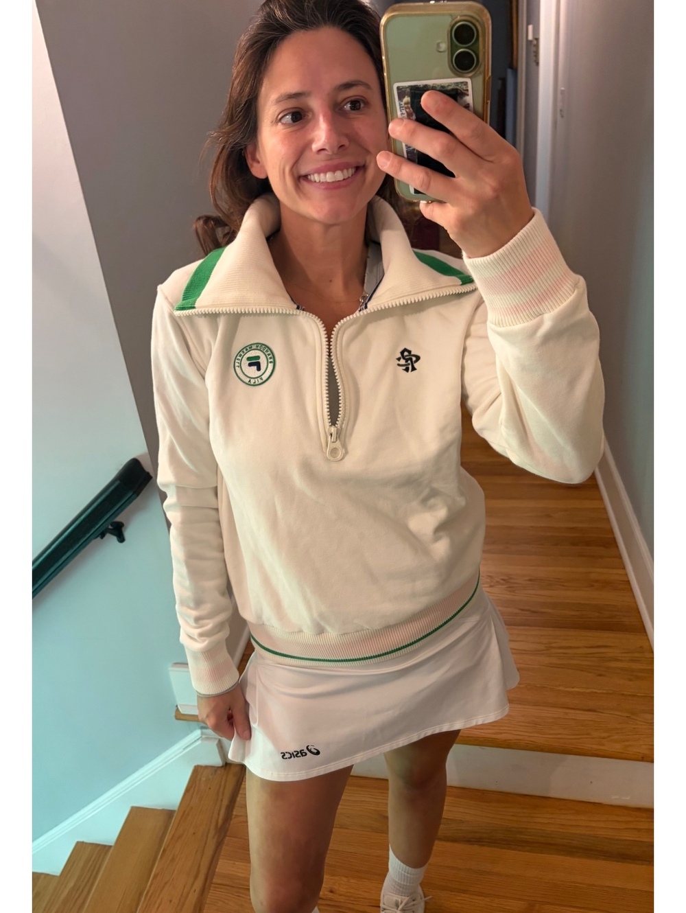 Fila x Brandon Maxwell Brandon Maxwell Club 1/4 Zip Pullover White Size S